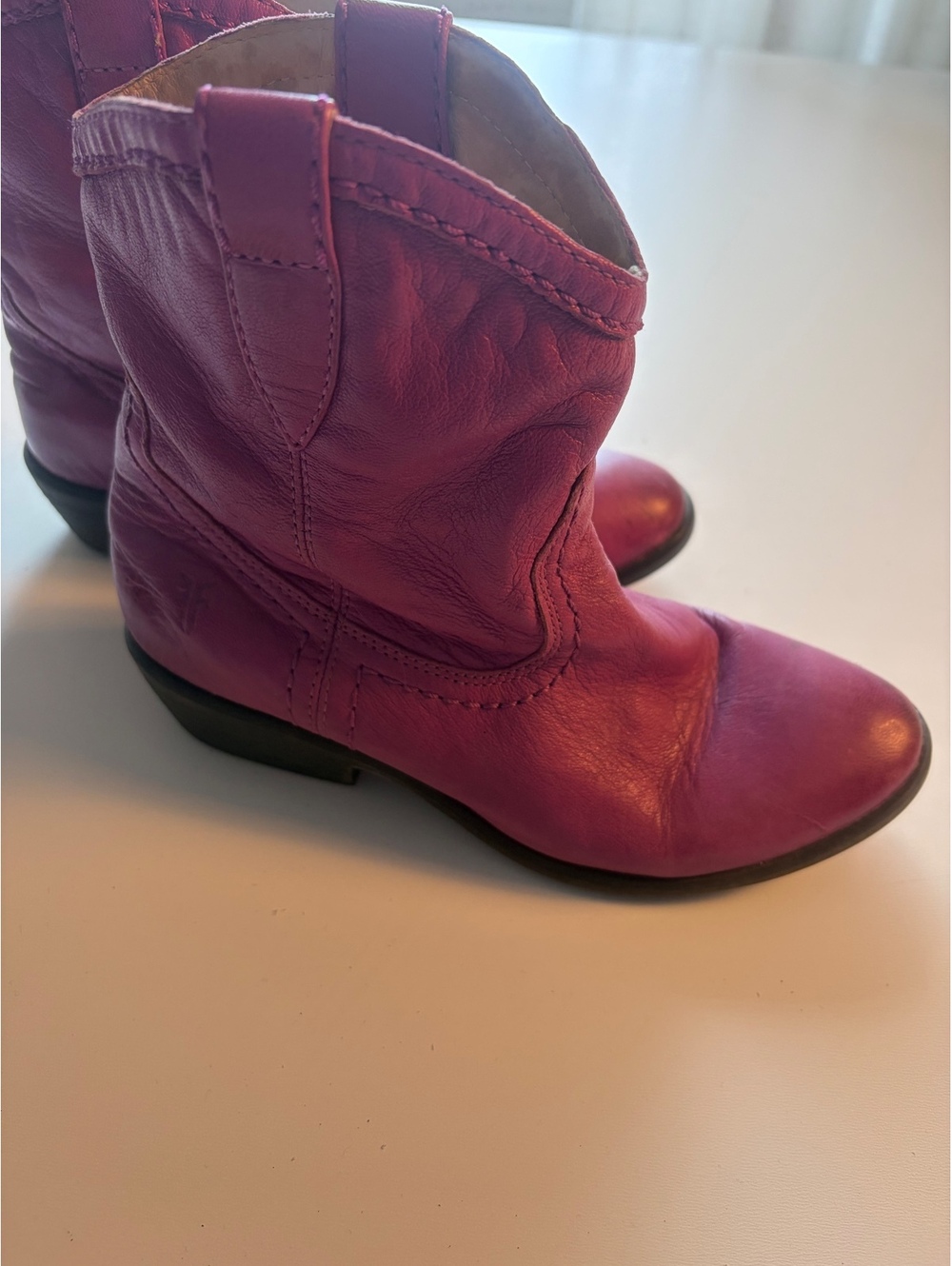 Frye Carson Shortie Pink Leather Ankle Boots Size 7